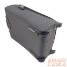 Leonardo da vinci sötétszürke textil kétkerekű kicsi bőrönd 2307