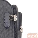 Leonardo da vinci sötétszürke textil kétkerekű kicsi bőrönd 2307