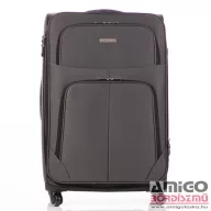   Leonardo da vinci szürke négykerekű közepes textil bőrönd 6101