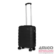   Leonardo da vinci fekete ABS négykerekű kicsi bőrönd 7088