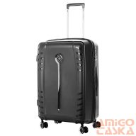   Leonardo da vinci fekete polypropylén négy kerekű kicsi bőrönd pp602