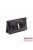 Lewitzky fekete gyűrt lakk swarovski egyenesköves tripla cipzáras pénztárca
