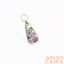 Lewitzky ezüst / színes virágos / fényes ezüst csepp swarovski köves kulcstartó