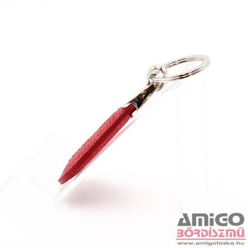 Lewitzky piros / velúr mintás swarovski egysoros köves kulcstartó
