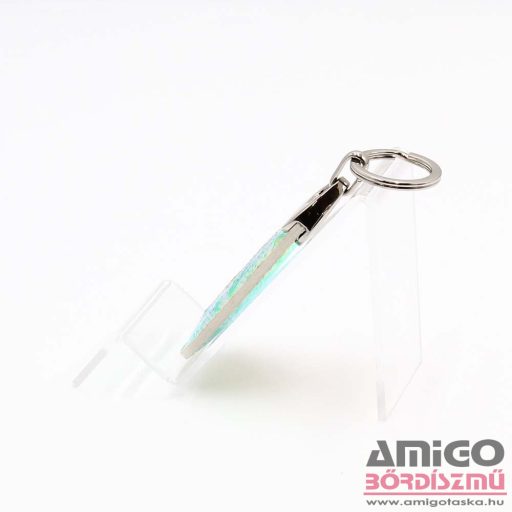 Lewitzky hologramos / kígyómintás csepp egysoros swarovski köves kulcstartó