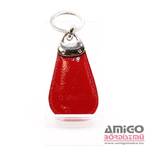 Lewitzky piros / lakk swarovski köves bőr kulcstartó
