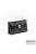 Lewitzky fekete gyűrt lakk / anyagában mintás kőszél swarovski körköves triplacipzáras pénztárca