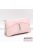 Lewitzky rózsaszín swarovski egyenes köves tripla cipzáras pénztárca