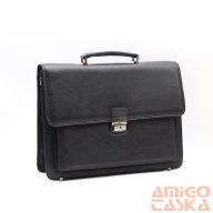 Műbőr fekete aktatáska 8014-006