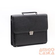 Műbőr fekete aktatáska 8015-006