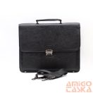 Műbőr fekete aktatáska 8015-006