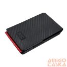 Magic clip fekete / mintás alumínium vázas mágneses mini pénztárca