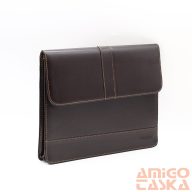 Mappa mübőr barna ráhajtós