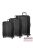 March fekete polypropylene három részes bőrönd szett fjord 8011