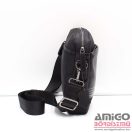 Matties fekete / szürke férfi textil / rostbőr válltáska 0040