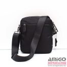 Matties fekete / szürke férfi textil / rostbőr válltáska 0040