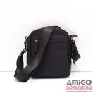 Matties fekete / szürke férfi textil / rostbőr válltáska 0041