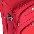 Ormi piros 2 kerekű textil kicsi bőrönd