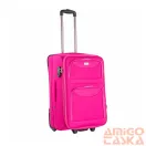 Ormi pink két kerekű textil közepes bőrönd