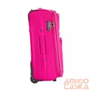 Ormi pink két kerekű textil közepes bőrönd