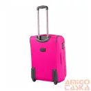Ormi pink két kerekű textil közepes bőrönd
