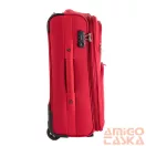 Ormi piros két kerekű textil bőrönd szett