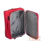 Ormi piros két kerekű textil bőrönd szett