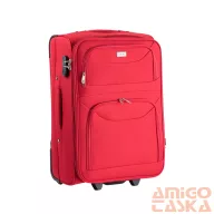Ormi piros két kerekű textil közepes bőrönd