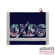   Oxy bag sötétkék / színes levélmintás textil pénztárca 7-95219
