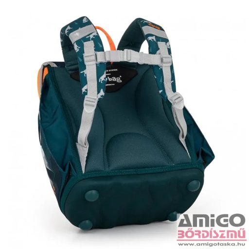 Oxy bag sötétkék / farkasos ergonómiai iskolatáska tolltartó + tornazsák szett 0-59824