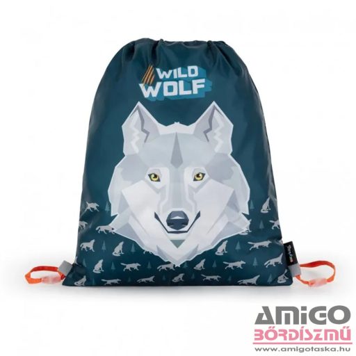 Oxy bag sötétkék / farkasos ergonómiai iskolatáska tolltartó + tornazsák szett 0-59824