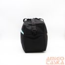 Peterson fekete / világoszöld cipzáras textil kézi / válltáska