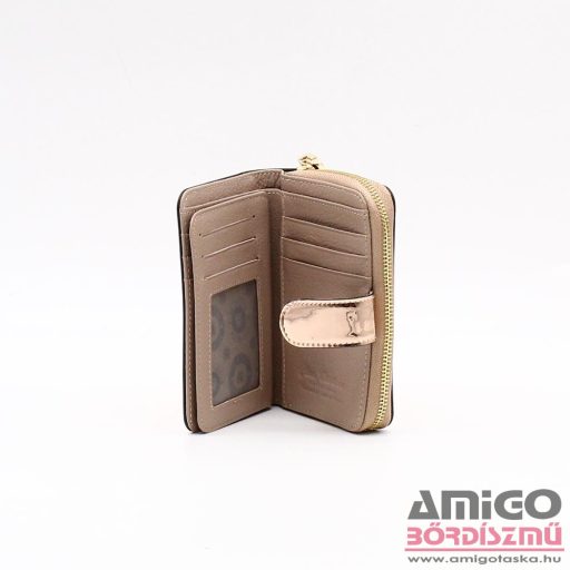 Peterson rosegold lakk kívül cipzáras kicsi női bőr pénztárca ptn1n-602-6884