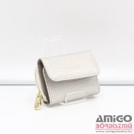   Peterson ekrü lakk anyagában mintás kívül cipzáras mini női bőr pénztárca ptn423229-sbr7341