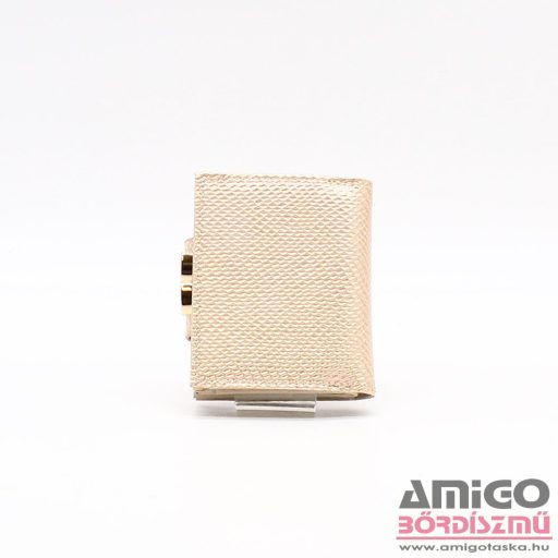 Peterson rosegold lakk / kígyó mintás / kívül keretes kicsi női bőr pénztárca ptn42329-dsl/6105