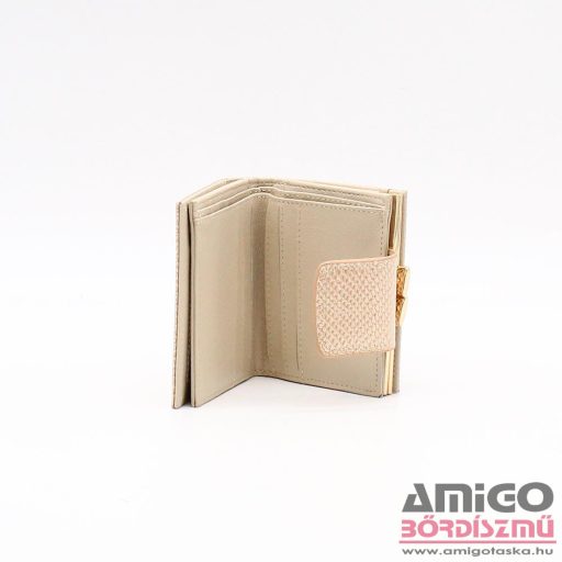 Peterson rosegold lakk / kígyó mintás / kívül keretes kicsi női bőr pénztárca ptn42329-dsl/6105