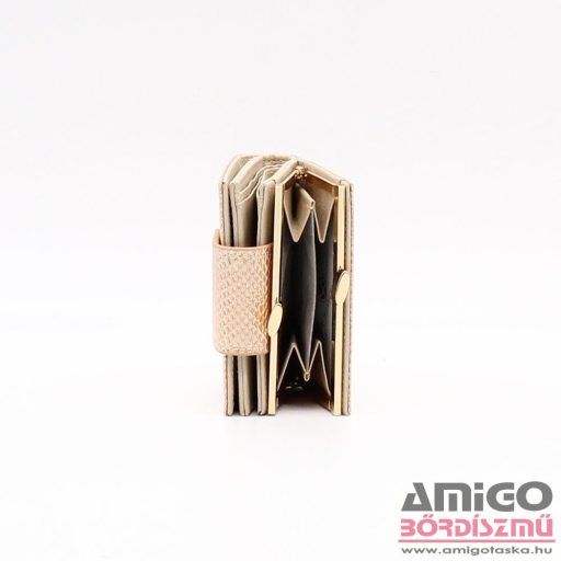 Peterson rosegold lakk / kígyó mintás / kívül keretes kicsi női bőr pénztárca ptn42329-dsl/6105