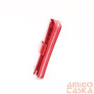 Pierre cardin piros / lakk kívül cipzáras közepes női bőr pénztárca 116lady78