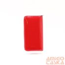 Pierre cardin piros / lakk kívül cipzáras közepes női bőr pénztárca 116lady78