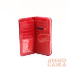 Pierre cardin piros / lakk kívül cipzáras közepes női bőr pénztárca 116lady78