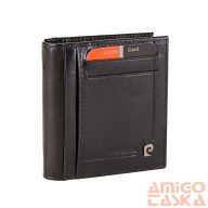 Pierre cardin fekete álló bőr dollár pénztárca 2990-52