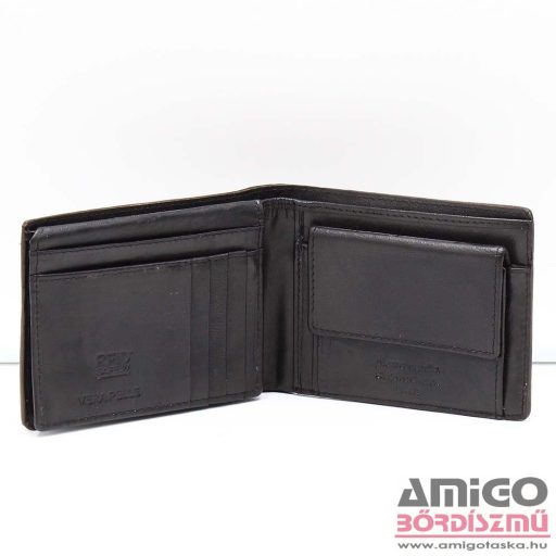 Pierre cardin barna kockás férfi bőr pénztárca 8806-22