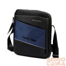 Pierre cardin fekete / kék férfi textil válltáska borse1711alan09