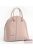 Prestige rózsaszín középen szegecses női rostbőr táska
