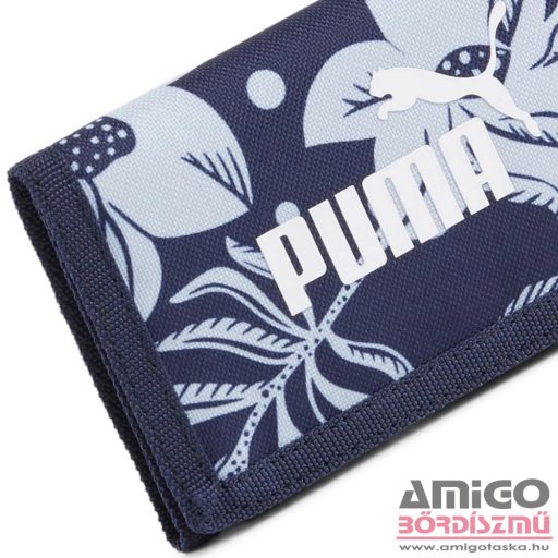 Puma sötétkék / világoskék virágmintás textil sport pénztárca 05436442