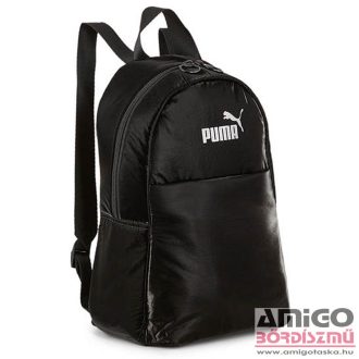 Puma fényes fekete kicsi textil hátizsák 09064901