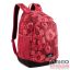 Puma bordó / korall virágmintás textil hátizsák 09069707