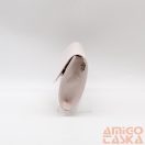 Rostbőr világosbézs lakk ráhajtós női alkalmi táska