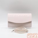 Rostbőr világosbézs lakk ráhajtós női alkalmi táska