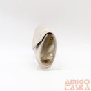 Rostbőr arany márványos V ráhajtós kicsi alkalmi táska